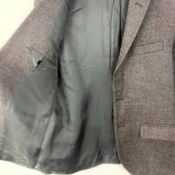 Indochino Men's Blazer Suit Jacket Size 41 Brown Wool Single-Breasted 2 Button - Picture 14 of 16